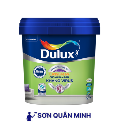 Dulux EasyClean Chống Bám Bẩn Kháng Virus – Bề Mặt Bóng